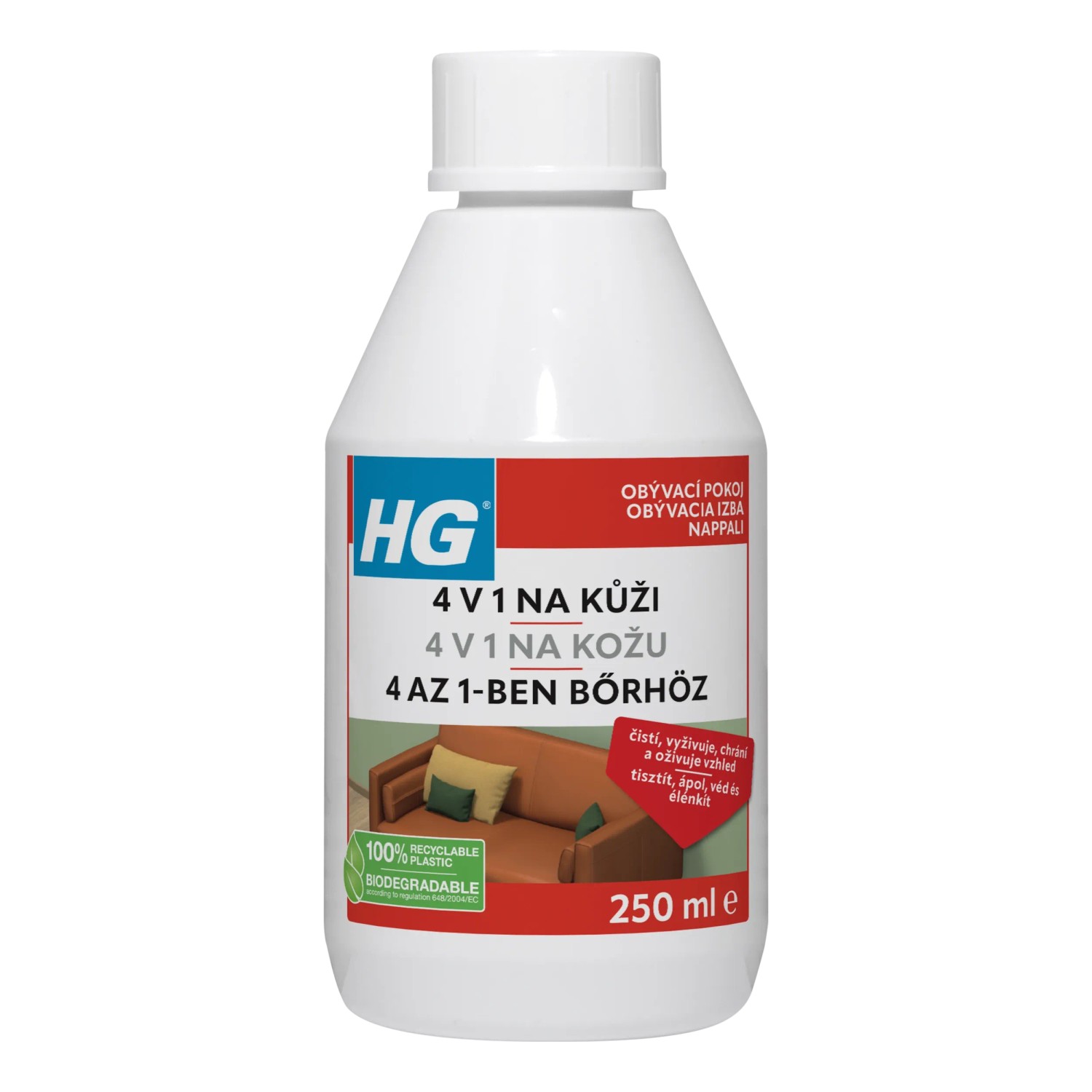 E-shop HG 4v1 čistič na kožu 250 ml