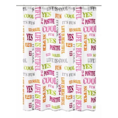 Kleine Wolke Sprchový záves Script 180 x 200 cm