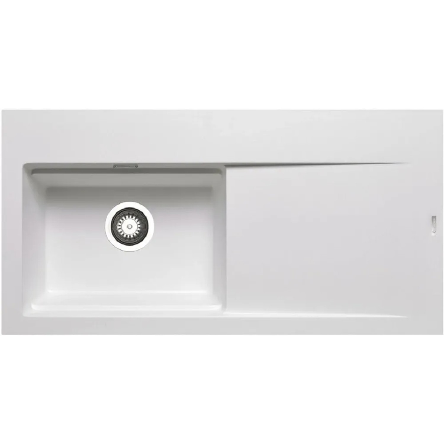 E-shop Pyramis Granitový drez s odkvapkávačom Tekton 1B 1D LH, snow, 100 x 51 cm