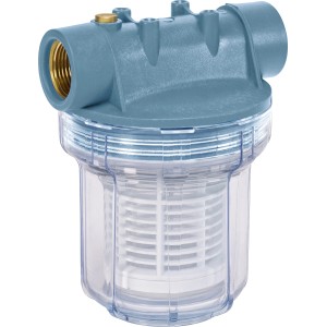 Predfilter pre záhradné čerpadlá a automaty, objem 1 liter, chráni pred nečistotami.