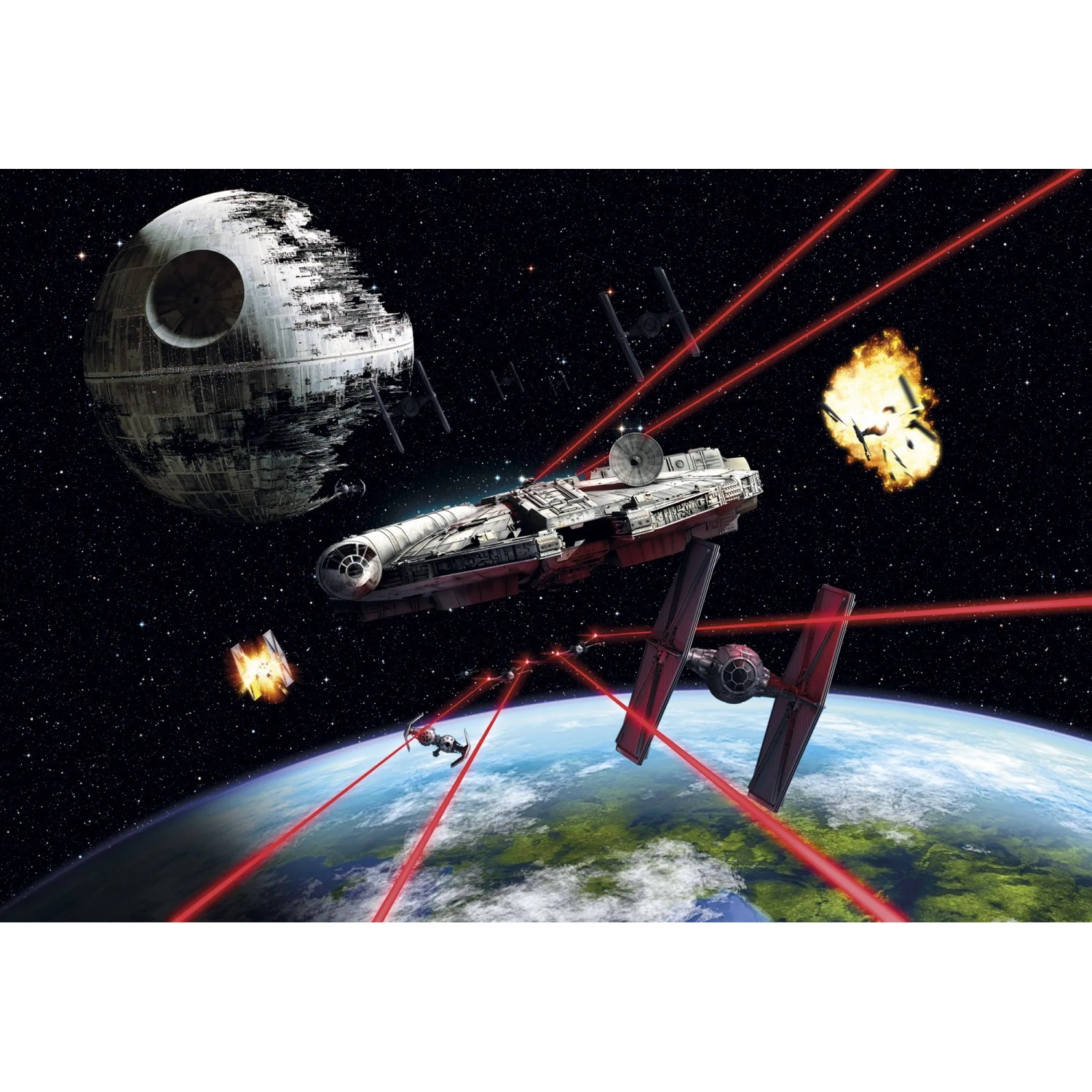 E-shop Komar Papierová fototapeta Star Wars Millennium Falcon 368 x 254 cm