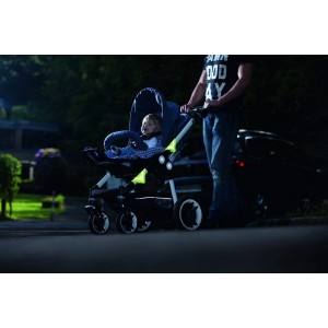 Kočík s odrazkou Abus JC6412 Mike pre väčšiu bezpečnosť v tme.