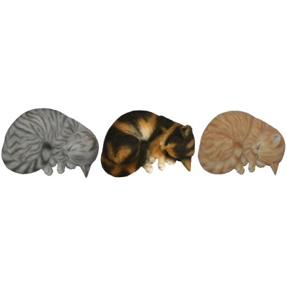 Dekoratívna figúrka spiacej mačky 21 cm