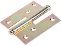 Vysadzovací záves ľavý nažlto pozinkovaný 80 mm x 65 mm