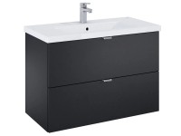 Roca Umývadlová skrinka Cheese 2.0 2Z, čierna matná, 53 x 80 x 38,4 cm