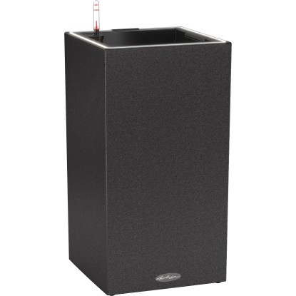 Lechuza Kvetináč Canto Stone 30 High LED, grafitovo čierna, 30 x 30 x 56 cm