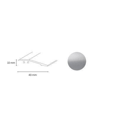 Döllken Profiles Vyrovnávací profil DP 70 hmoždinka 40 x 900 mm, strieborný