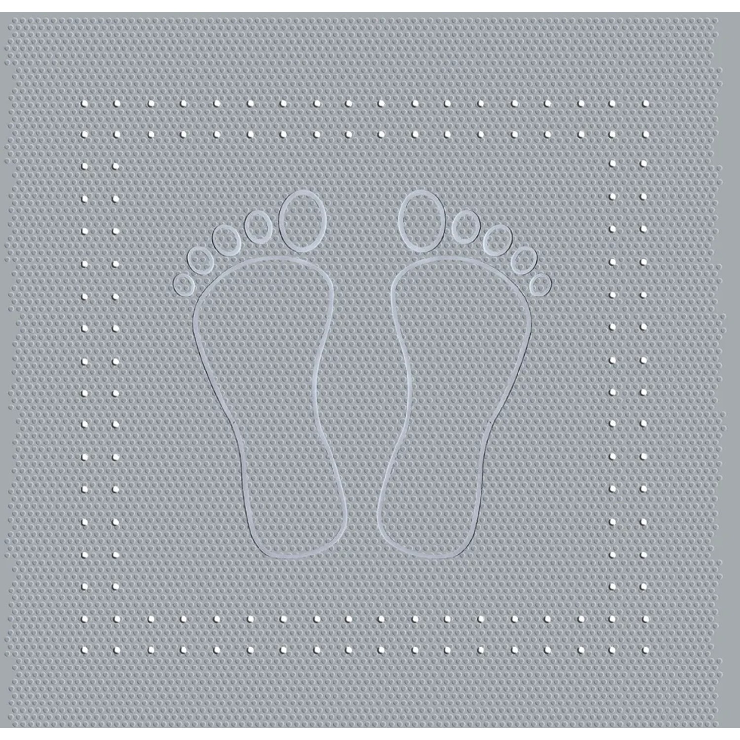 E-shop Kleine Wolke Protišmyková podložka do sprchy FOOT sivá 55 x 55 cm