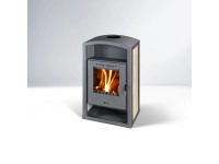 THORMA Krbové kachle HÖRBY S, sivá/piesková keramika, 55,8 x 37,5 x 92,2 cm