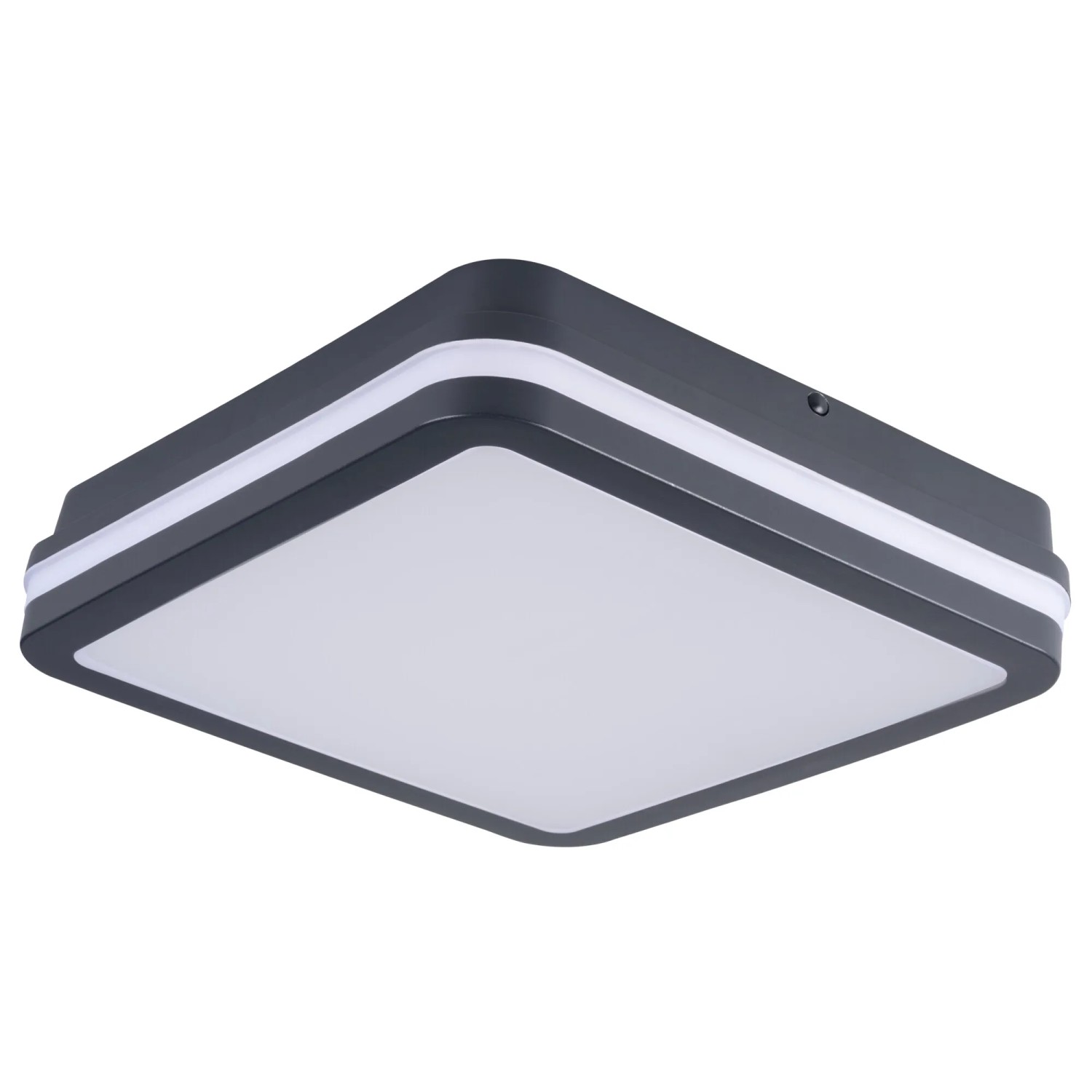 E-shop Kanlux Stropné LED svietidlo BENO 24-30W CCT-L-SEG so senzorom grafit 26 x 26 cm