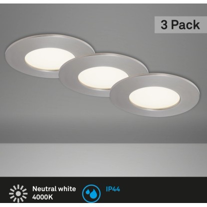 Briloner Vstavané LED svietidlo matný nikel V: 3 cm priemer: 8,5 cm
