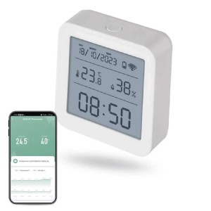 t.b.t. Inteligentný termostat pre inteligentnú domácnosť s aplikáciou zobrazujúcou teplotu a vlhkosť.