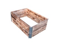 Drevený stohovateľný vyvýšený záhon opálený 60 x 80 x 20 cm