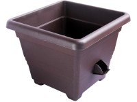 Plastia Samozavlažovací kvetináč Bergamot čokoláda 25 x 25 cm