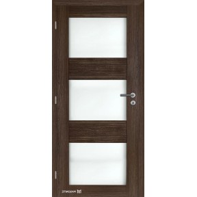 Doornite Dvere rámové Hibernia Sklo 80 Ľ, orech rustik