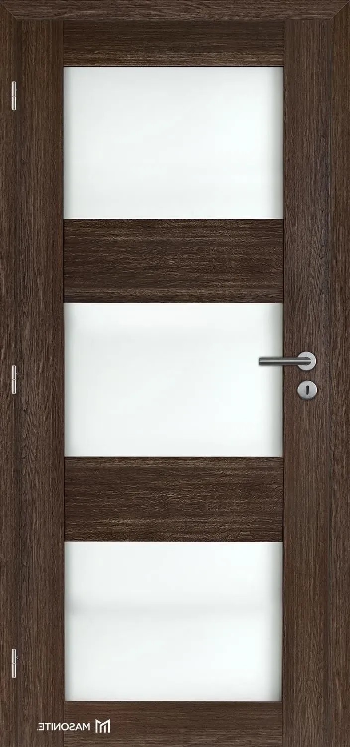 Doornite Dvere rámové Hibernia Sklo 80 Ľ, orech rustik