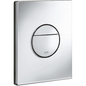 Grohe QuickFix Sail chrómová WC splachovacia doska pre dvojité splachovanie.