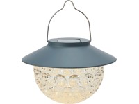 Solárne závesné LED svietidlo, dymovo modrá, pr. 13 x 8 cm Solárne závesné LED svietidlo, dymovo modrá, pr. 13 x 8 cm
