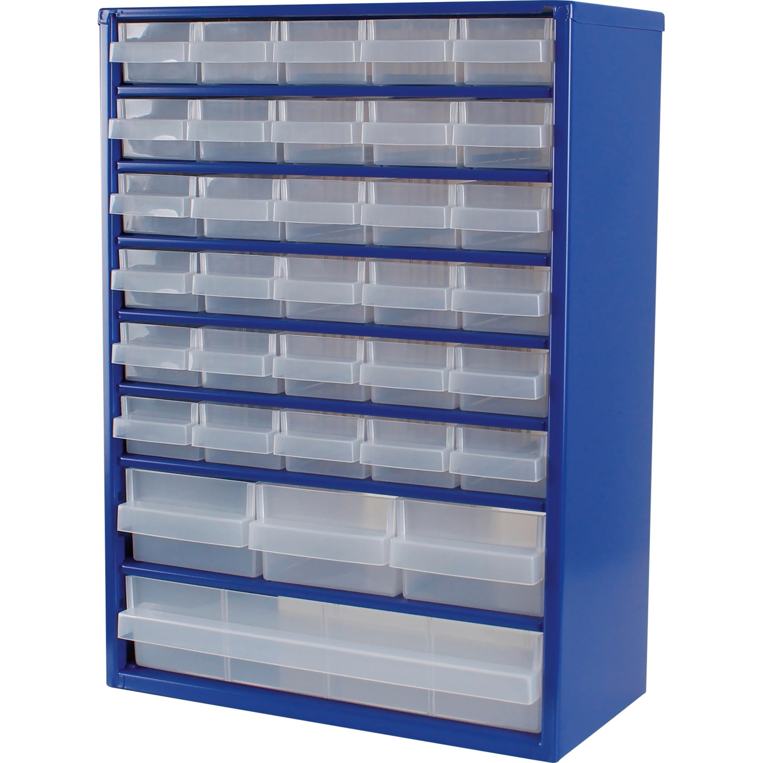 E-shop LUX-TOOLS Oceľový dielenský organizér, 34 zásuviek, 30,6 x 15 x 42 cm