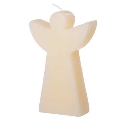 DRAGIMEX Sviečka v tvare anjela krémová 10,5 x 16 cm, 1 ks