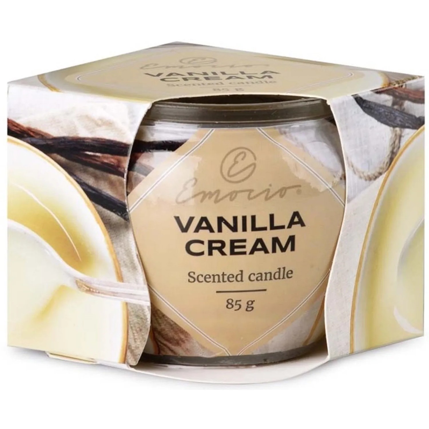 E-shop Emocio Vonná sviečka v skle Vanilla Cream 85 g