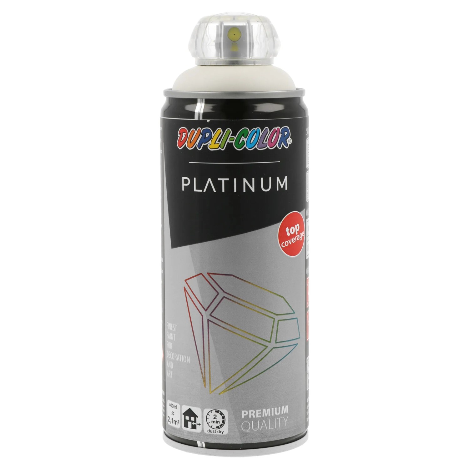 E-shop DUPLI-COLOR Lak v spreji PLATINUM hodvábne matný, RAL 9010 jasne biela, 400 ml