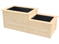 Weka Dvojposchodový vyvýšený záhon 669 A, prírodný, 205 x 79 x 81 cm
