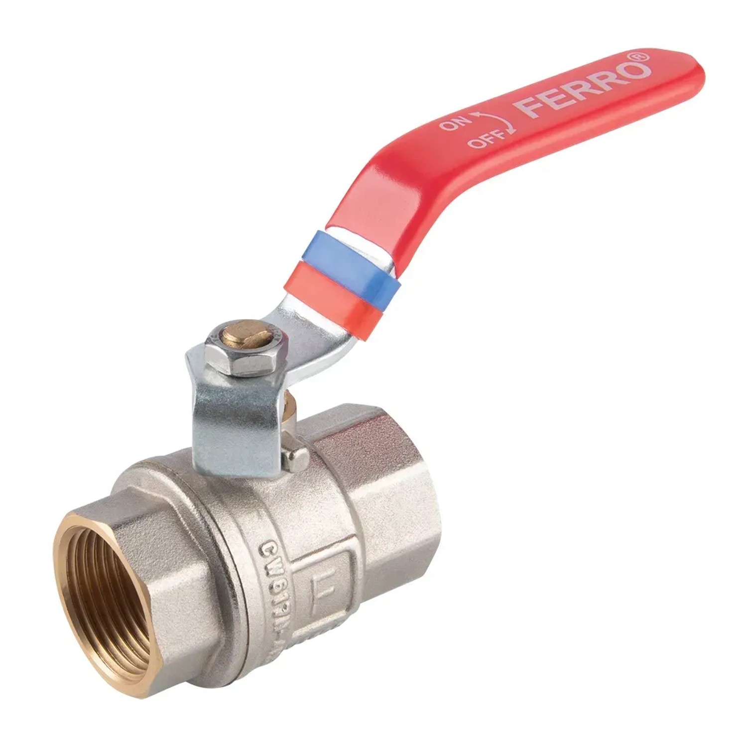E-shop Ferro Guľový plnoprietočný kohút KFP1, páka MM 1/2"