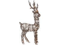 VLC LED dekoratívna figúrka sob 100xLED teplá biela, IP44, hnedá, 85 x 45 x 14cm