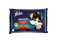 Purina Kapsičky pre mačky Felix Fantastic s králikom a jahňacím v želé 4 x 85 g