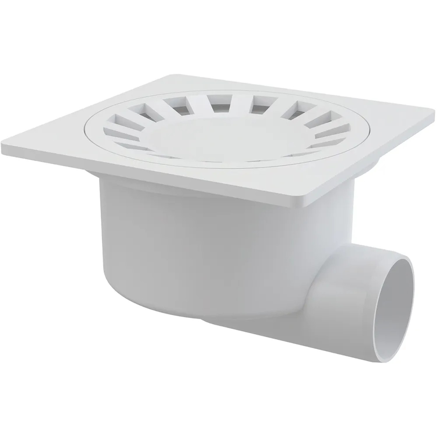 E-shop Alcadrain Podlahová vpusť 150 x 150/50 mm bočná mriežka biela