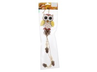 Jesenná závesná dekorácia malej sovy 40 cm, 1 ks