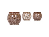 Keramický kvetináč Safari hnedý pr. 9 x 10 cm