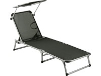 Ležadlo na slnenie so strieškou antracitové