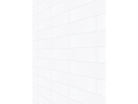 Nástenné panely s vysokým leskom Uni, biela, 25,3 x 260 cm