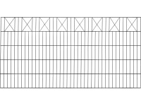 Floraworld Dekoratívny plotový panel, dvojitý, X, antracitová, 100 x 200 cm Floraworld Dekoratívny plotový panel, dvojitý, X, antracitová, 100 x 200 cm
