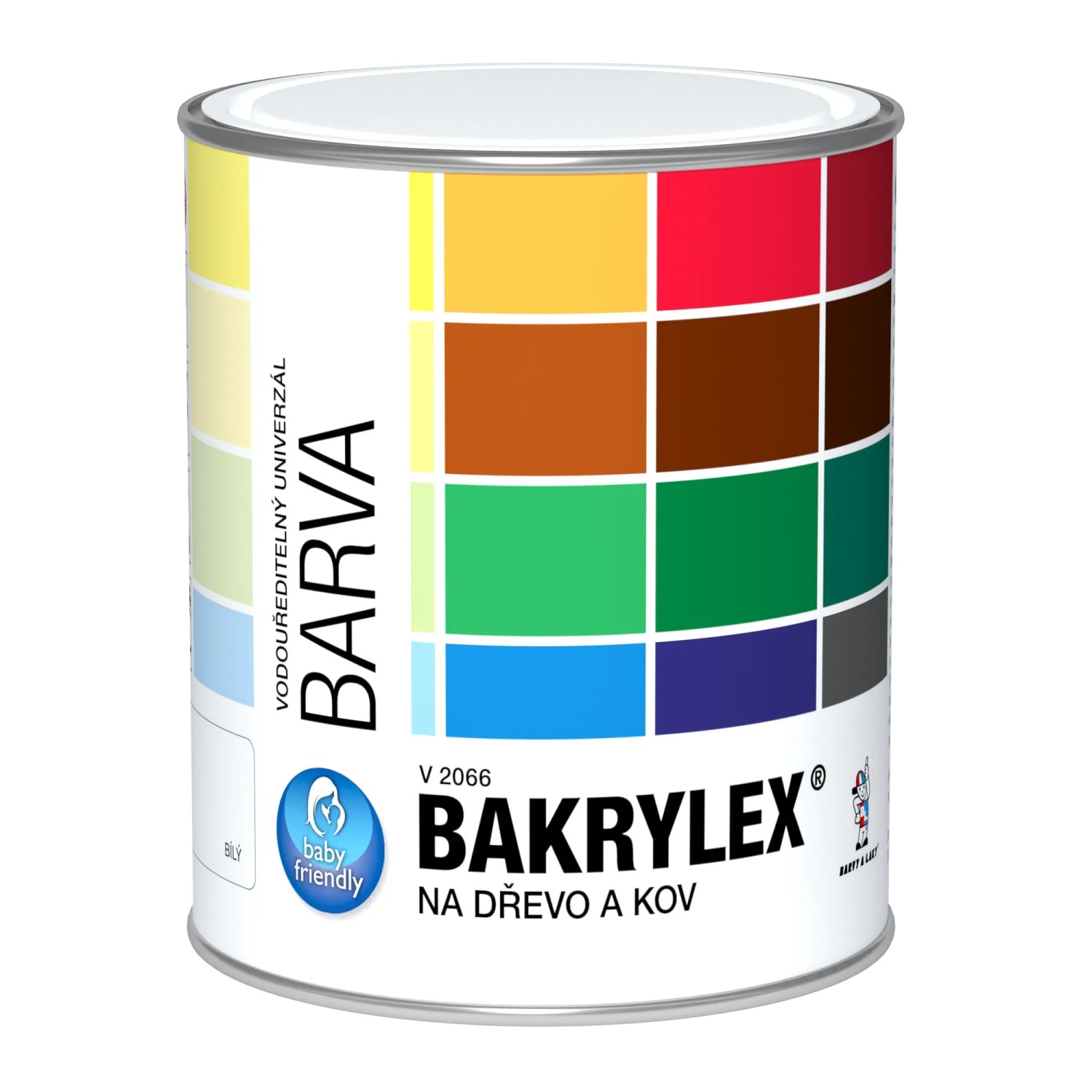 E-shop BAKRYLEX Farba na drevo a kov V2066 Univerzál lesk 1000 biela 700 g