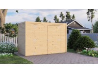 Bertilo Záhradná skriňa Box Bike, prírodná, 103 x 207 cm