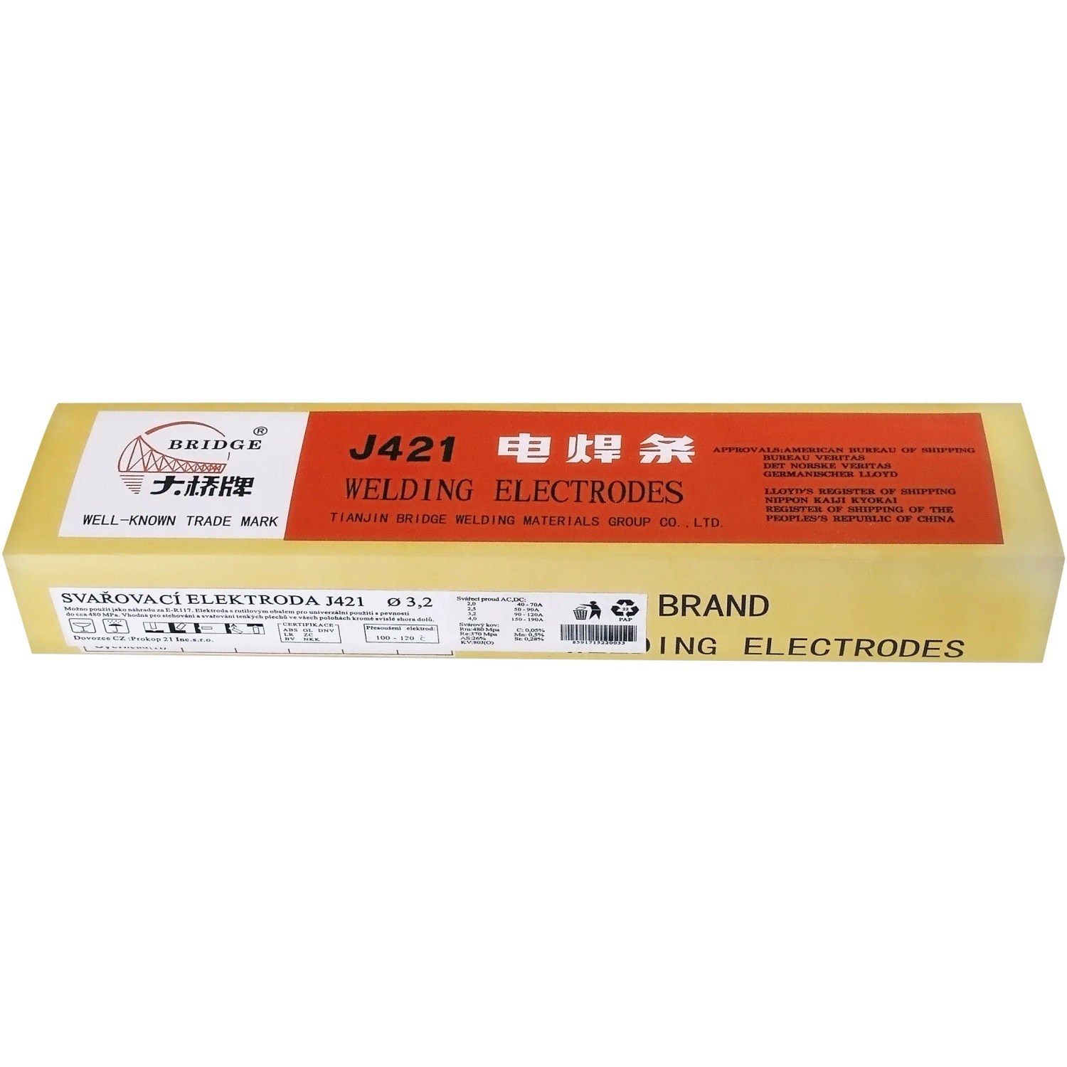 E-shop Magg Elektródy rutilové J421, 2,5 mm x 300 mm, 2,5 kg
