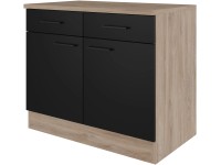 Flex-Well Kuchynská skrinka Capri spodná, zásuvky + dvierka, 100 x 85 x 57,1 cm