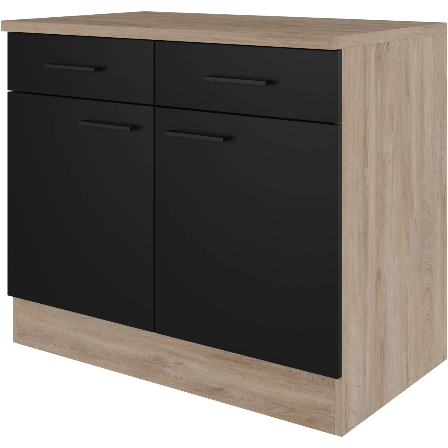 E-shop Flex-Well Kuchynská skrinka Capri spodná, zásuvky + dvierka, 100 x 85 x 57,1 cm
