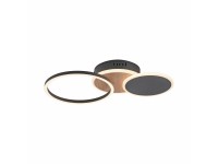 Just Light Stropné LED svietidlo Sevent, 25,5W, 3300lm, dekor dreva, 33,4 x 50cm