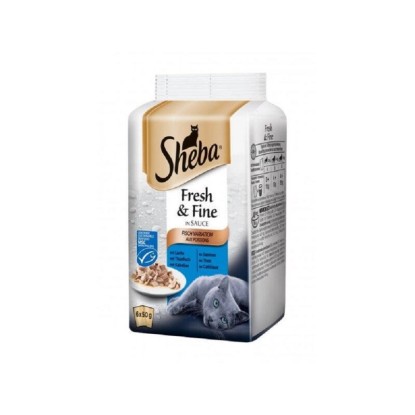 Sheba Kapsičky pre mačky Fresh&Fine rybie v šťave 6 x 50 g