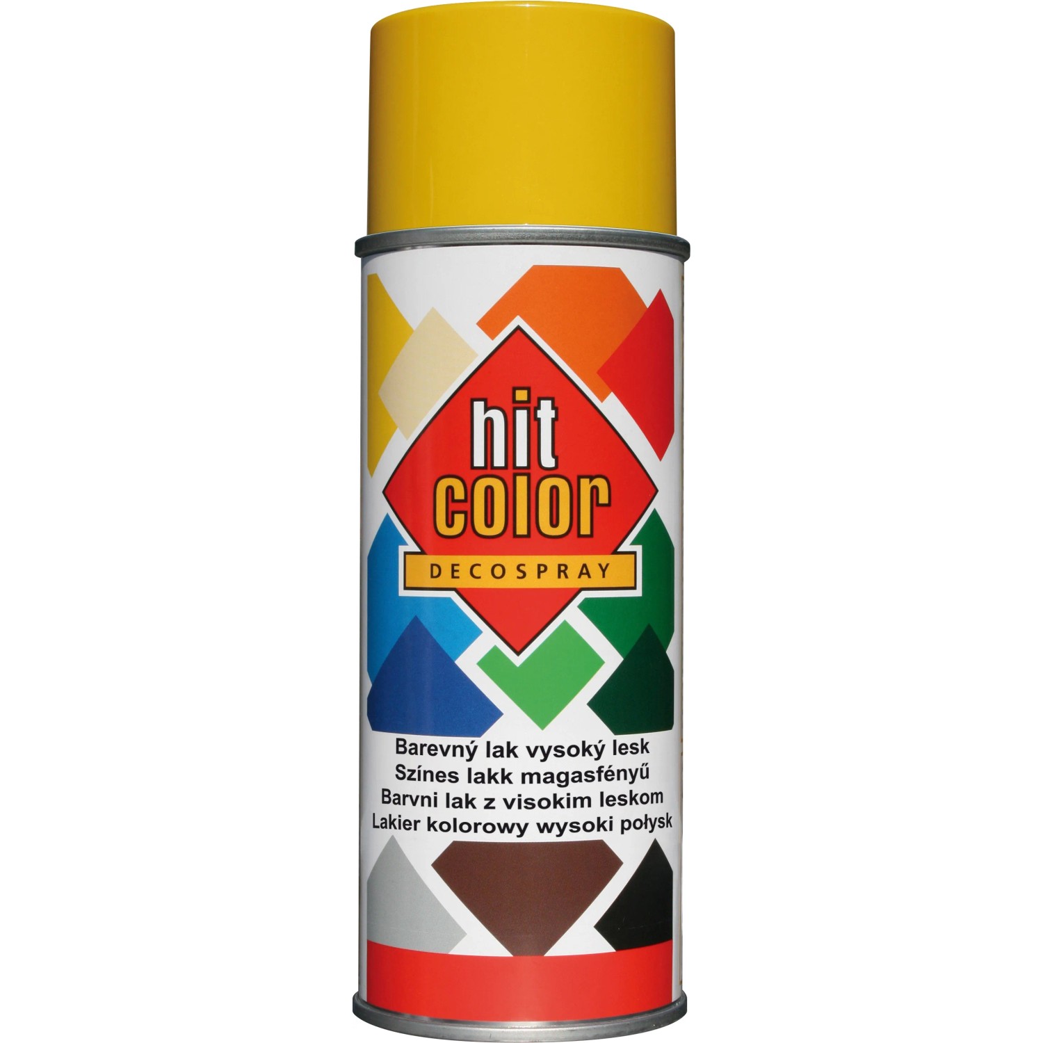 E-shop hitcolor Dekoratívny lak v spreji vysoký lesk RAL 1021 žltý horčičný 400 ml