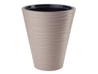 Obal na kvetináč SAHARA plastový, 30 x 34 cm, hnedý matný