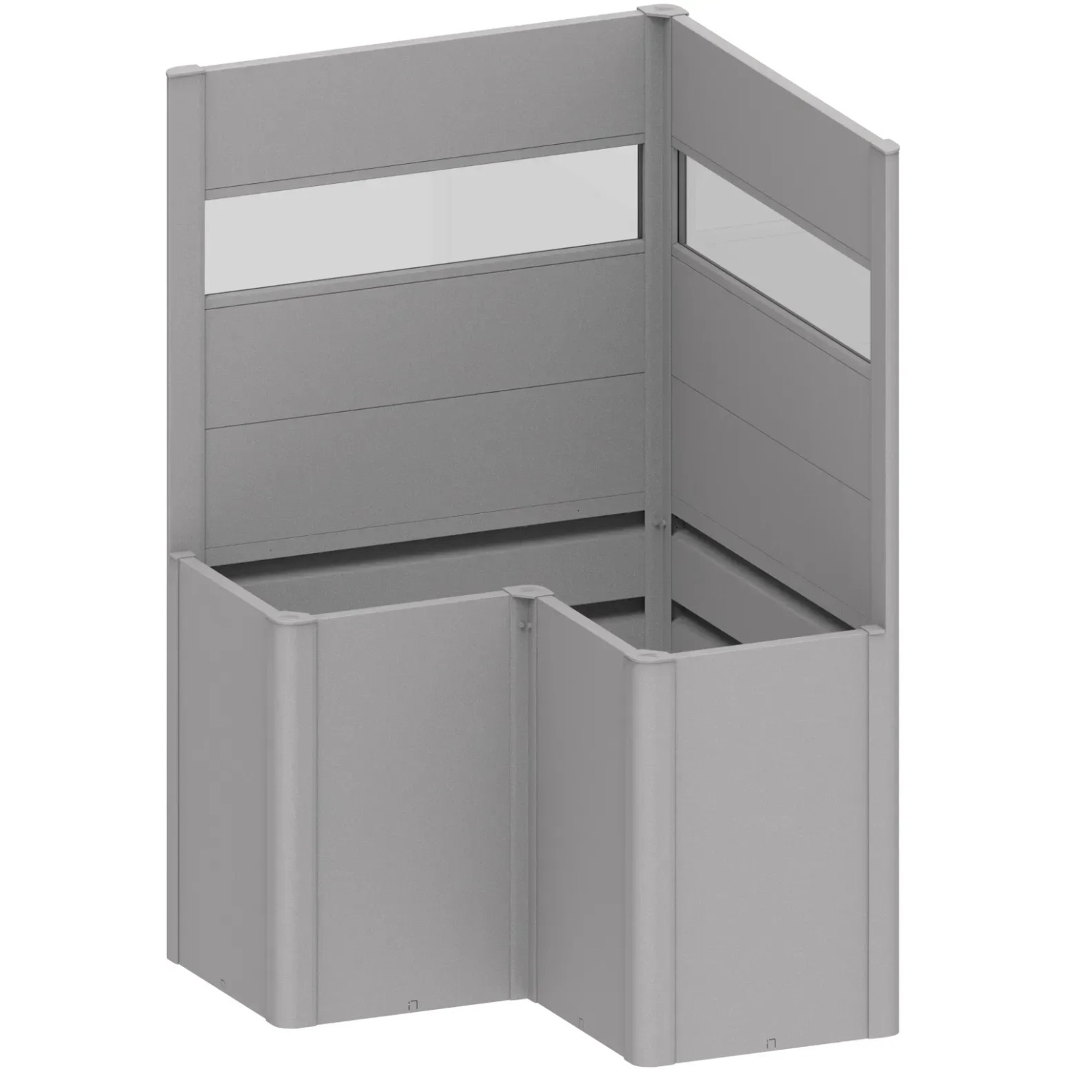 E-shop Biohort Zástena pre záhony vyvýš. 1x1/Belvedere L100 so sklom strieborná