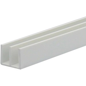 PVC profil Arcansas v tvare W, 16x10x1000 mm, ideálny ako vodidlo pre posuvné dvere.