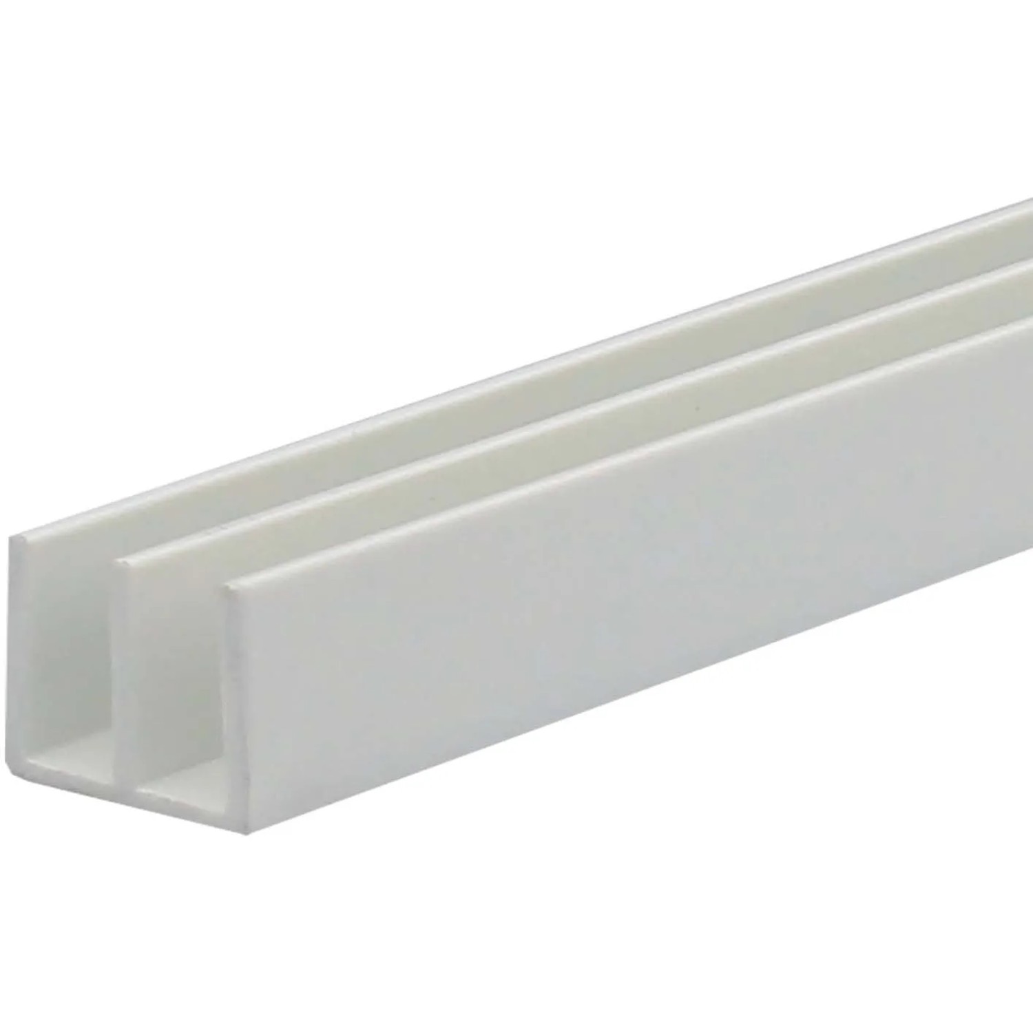E-shop Arcansas Dvojitý U-profil PVC biely matný 16 x 10 x 1000 mm