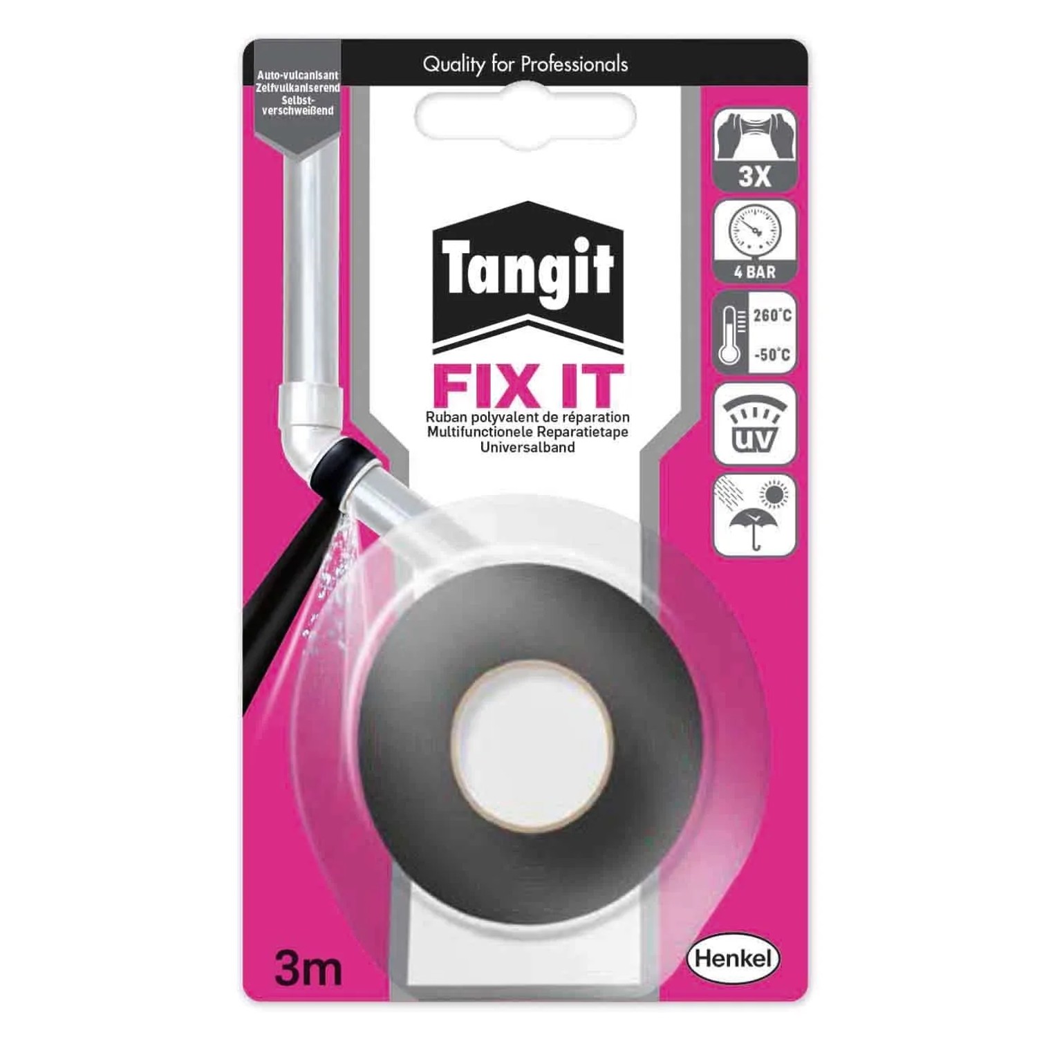 E-shop Tangit Vulkanizačná tesniaca páska FIX IT čierna 2,5 cm x 3 m