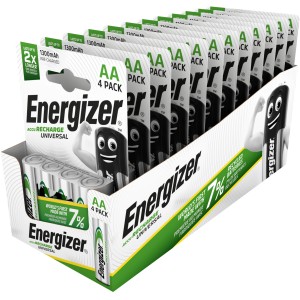 Energizer Univerzálne AA Mignon 1300 mAh nabíjacie batérie, balenie 4 ks v displeji.